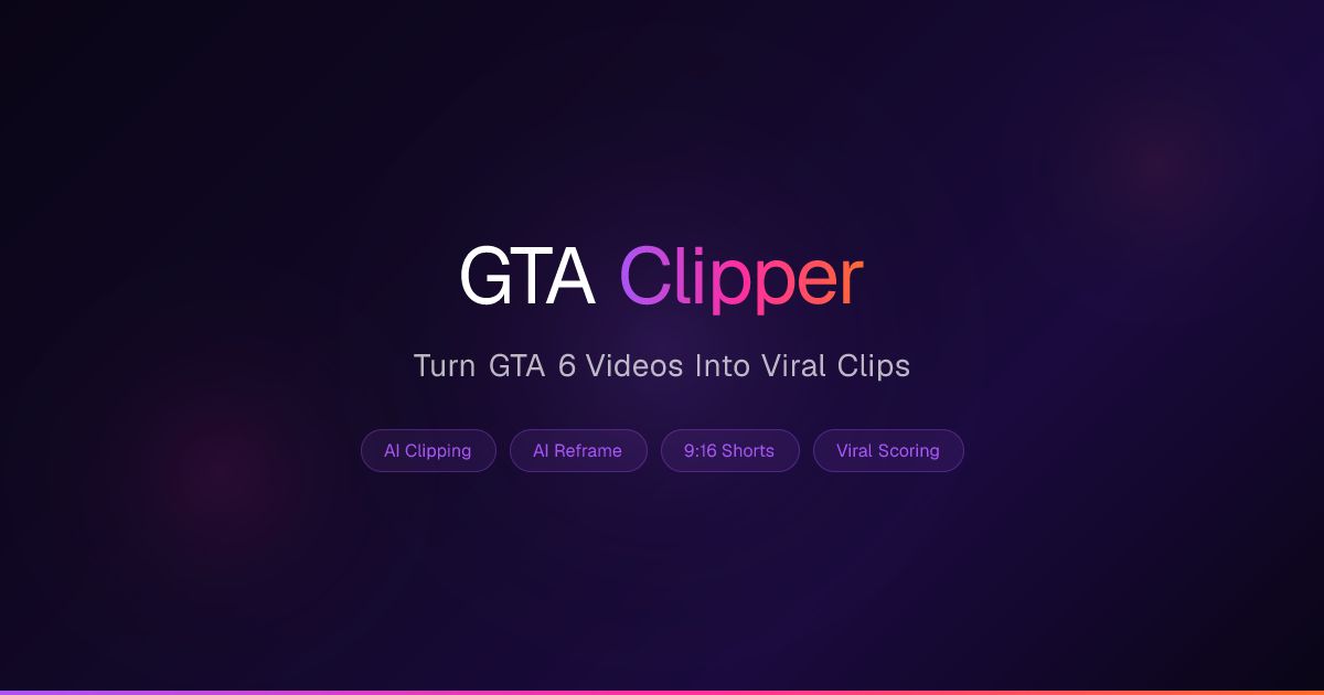 GTAClipper | Turn GTA 6 Videos Into Clips & Highlights